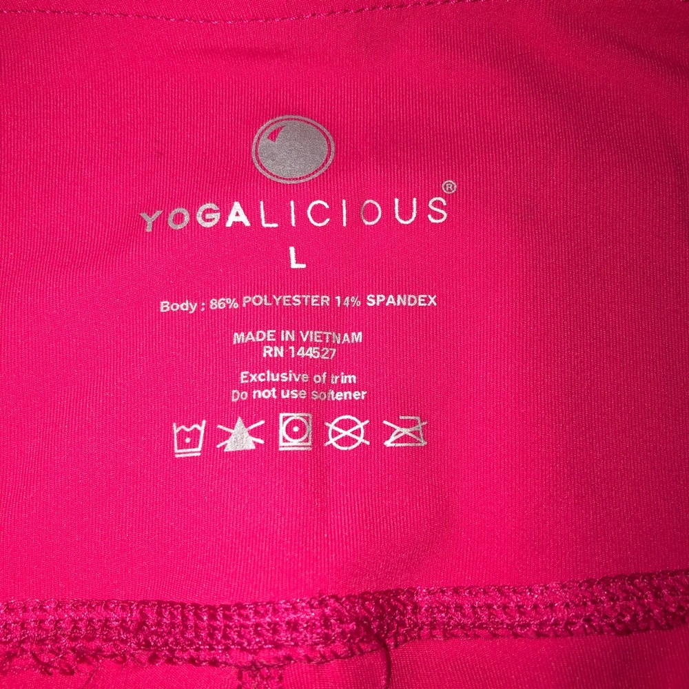 Yogalicious Hot Pink Leggings Active - Picture 2 of 3
